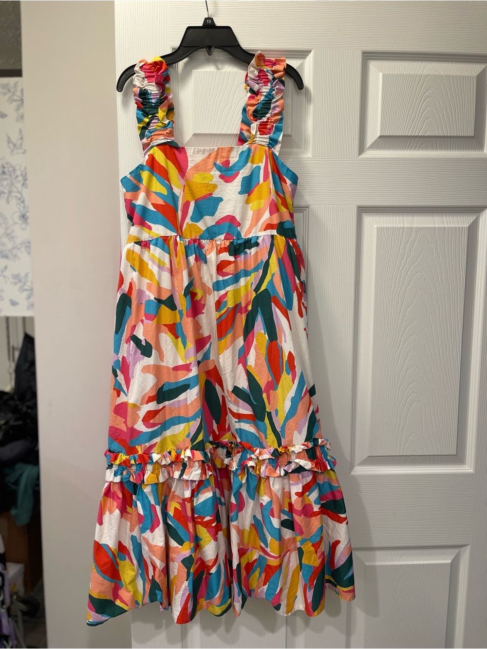 crosby. Multicolor Abstract Ruffle Sundress